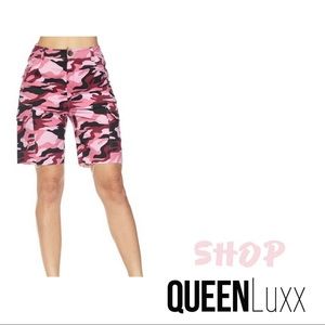 Pink camo shorts